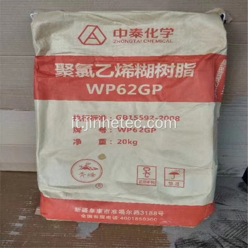 Zhongtai pvc pasta resina wp62gp